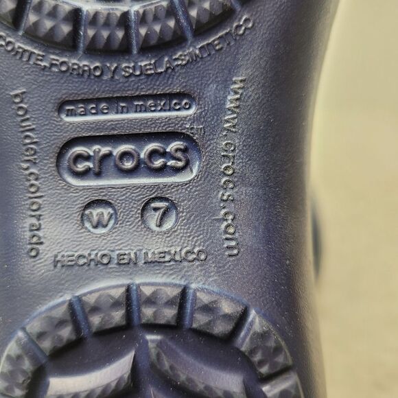 Crocs  Kadee Womens Slip on Navy Blue Casual Ballet Flats Shoes Size 7 - Picture 6 of 8